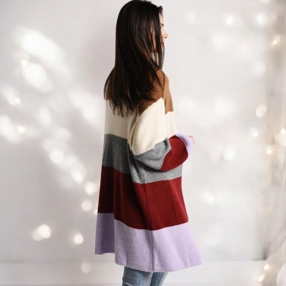 NWT Moon River Bubble Sleeve Oversized Cardigan - Picture 2 of 4